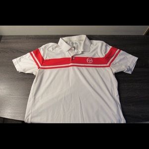 Sergio Tacchini white and red polo
